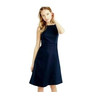 J crew diamond jacquard with piqué A-line dress